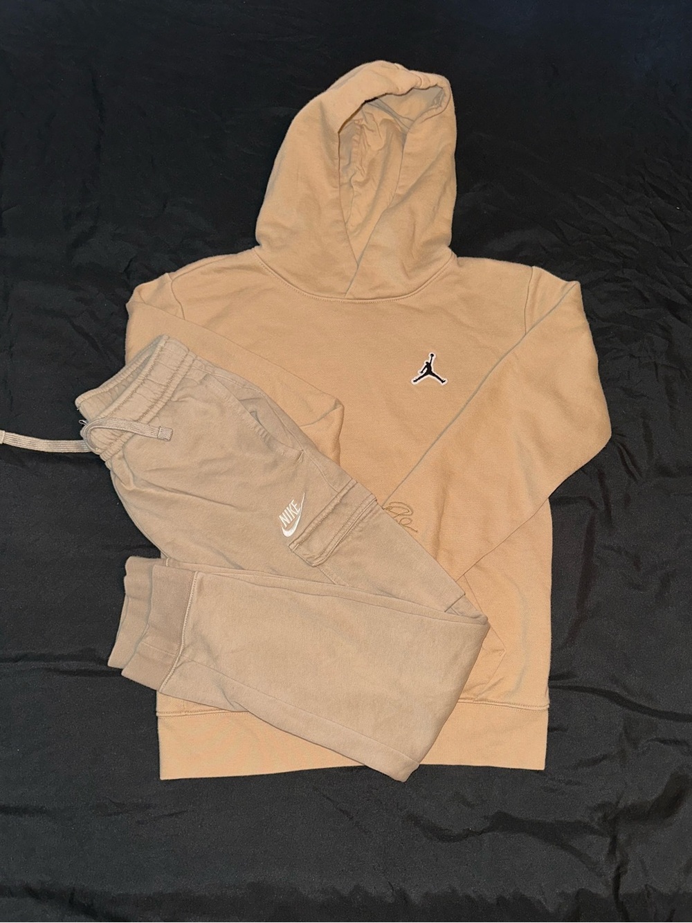 Nike Kids Taupe/Tan Hoodie and Joggers Set